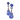 Pair of blue Bohemian-style European glass bottles