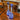 Pair of blue Bohemian-style European glass bottles