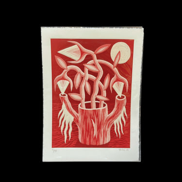 Michael Yaikel - Linoleo cinco colores 'Tronco rojo' Colección Exclusiva