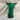 Jarrón de cristal Val Saint Lambert verde Bucarest Art & Antiques