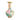 Chinese cloissone jar in yellow enameled bronze and flowers