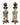 Nankin porcelain lamps 'Generals leading the battle'