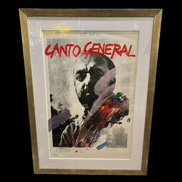 Gracia Barrios y José Balmes - Impresion gráfica homenaje a los 50 años del ‘Canto General’ 1/180 año 2000 Bucarest Art & Antiques