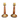 Pair of bronze and ebonite candle holders