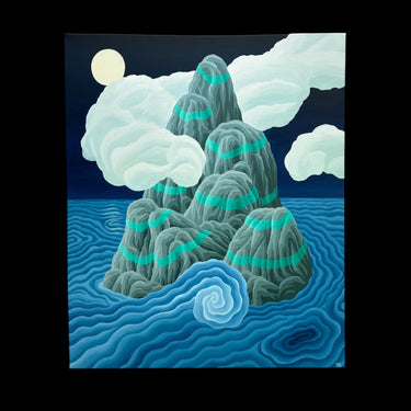 Michael Yaikel - Óleo sobre tela 'Roca y mar' Colección Exclusiva
