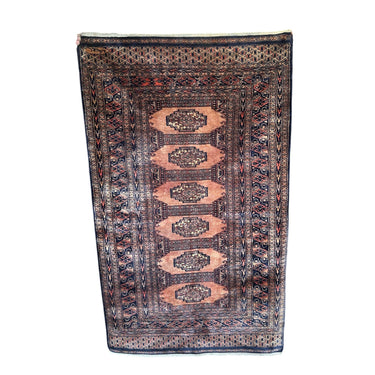 Alfombra Delantero Pakistaní Bokhara lana y seda 92x152cms Bucarest Art & Antiques