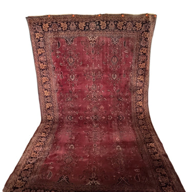 Alfombra persa saruk lana y seda color guinda seca 280 x 450 cms. Fin de Temporada