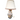 Satsuma-style Chinese lamp with a gold and floral design base