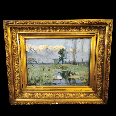 Benito Rebolledo - Óleo sobre madera 'Paisaje' Consignación