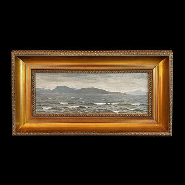 Biz - Óleo sobre cholguán Marina 'Cielo y oleaje' Bucarest Art & Antiques