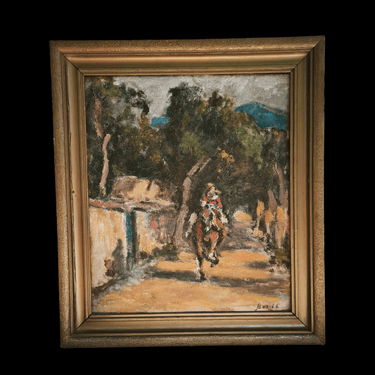 Boris Casanova - Óleo 'Caballo y jinete' Bucarest Art & Antiques