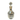 Botella de cristal y cuello de plaqué lonjas Bucarest Art & Antiques
