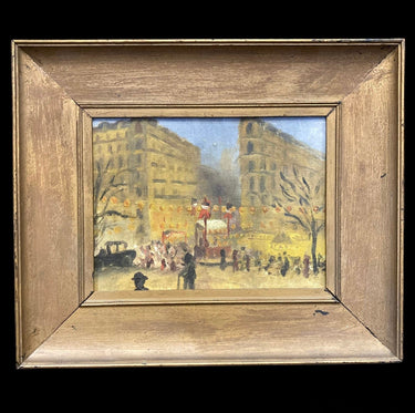 Camilo Mori - Óleo "Centro de Santiago" | Bucarest Art Gallery Consignación