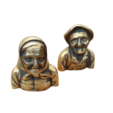 Campanas de bronce bustos de ancianos Bucarest Art & Antiques