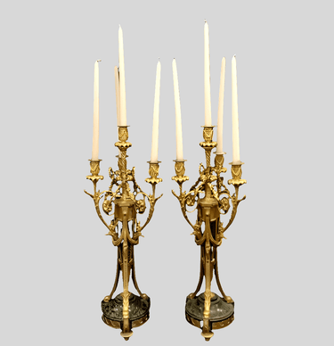 Candelabros Luis XV ormolú | Bucarest Art Gallery Bucarest Art & Antiques