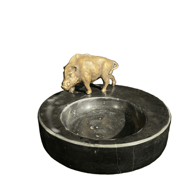 Cenicero diseño jabalí en bronce Bucarest Art & Antiques
