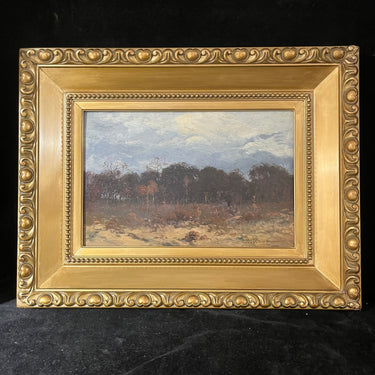 Charles Hippolyte Desmarquais - Óleo sobre madera 'Llanura y bosque' Bucarest Art & Antiques