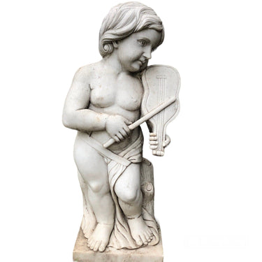 Escultura mármol – Serafín con violín | Bucarest Art Gallery Bucarest Art & Antiques