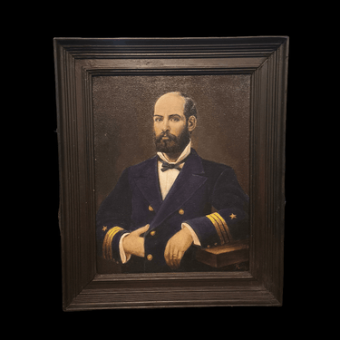 Fernando Ruiz - Óleo sobre madera 'Retrato Arturo Prat' formato mediano Consignación