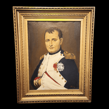 Fernando Ruíz - Retrato Napoleón Bonaparte óleo sobre madera | Bucarest Art Gallery Consignación