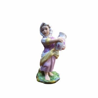 Figura de Porcelana Höchst Niña con jarro | Bucarest Art Gallery Bucarest Art & Antiques