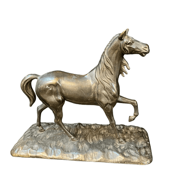 Figura europea de bronce Caballo con base Bucarest Art & Antiques