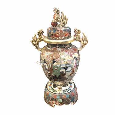 Gran koro o incensario japonés Escenas geishas s.XIX Bucarest Art & Antiques