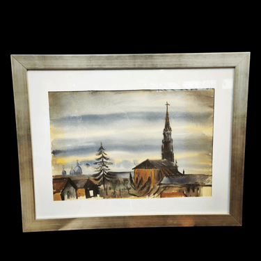 Hardy Wistuba - Acuarela 'Santiago 1961' Bucarest Art & Antiques