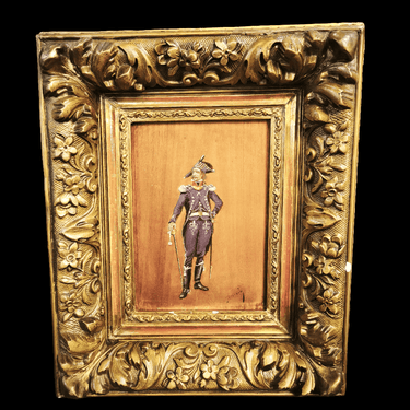 Ilegible Europeo - Óleo sobre madera 'General Francés' Bucarest Art & Antiques