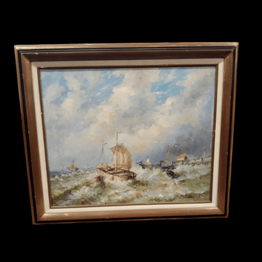 L. Bourris - Óleo sobre tela 'Paisaje de Costa Francesa' Temporada26