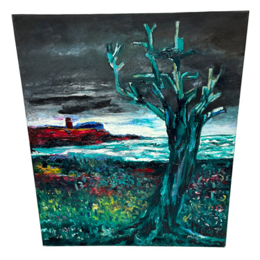 Luis Márquez - Óleo sobre tela ‘Árbol nocturno’ Bucarest Art & Antiques
