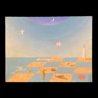 Marcos Farias - Óleo "Ajedrez onírico" | Bucarest Art Gallery Bucarest Art & Antiques