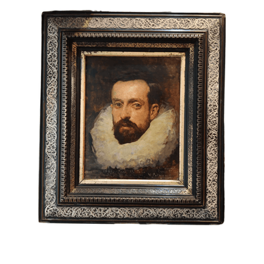 Vicente Palmaroli - Óleo sobre tela 'Retrato de hombre con gorguera' Consignación