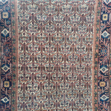 Alfombra Persa tribal hecha a mano en lana tonos tierra 125cm x 200cm