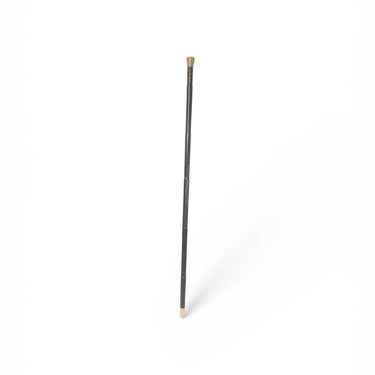 Bastón de bambú lacado negro y cornamenta animal Bucarest Art & Antiques