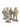 Conjunto estatuillas de guerreros vikingos de bronce principios s.XX