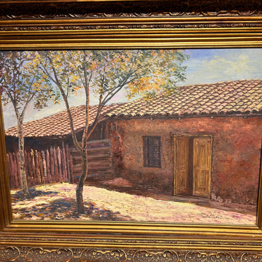 Juan Francisco Jara Quiñónez - Óleos sobre tela ‘Fachada de casa rural’
