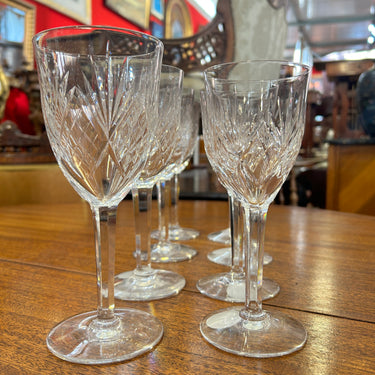 Juego 8 copas de cristal - 4 para vino y 4 para agua