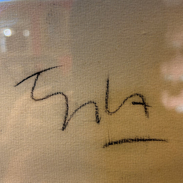 Luis Tejada - Técnica mixta Wash sobre papel retrato ‘Hombre en silla’ Bucarest Art & Antiques