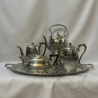 Juego de té inglés en plaqué 5 piezas Bucarest Art & Antiques