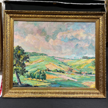 Armando Lira - Oil on canvas 'Landscape of ravines in spring'