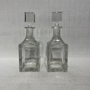 Pareja botellas de cristal francesas diseño clásico