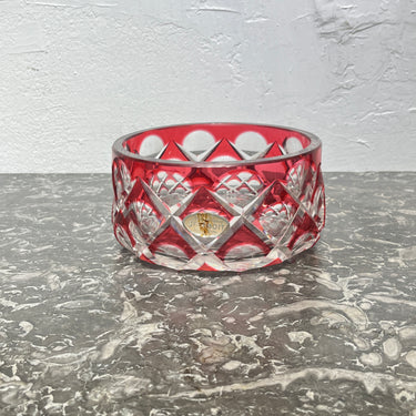 Centro de mesa belga rojo rubí estilo Art Decó decoración follaje