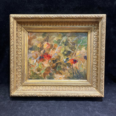 Juan Francisco González - Oil on burlap 'Wildflowers'