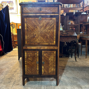 Chiffonier secretaire infantil Luis XVI cubierta mármol gris comienzos s.XX