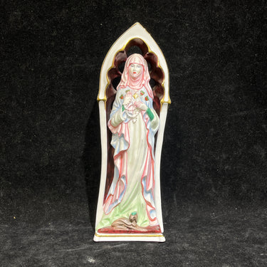 Estatuilla de porcelana Virgen María firmada por Michael Sutty edición especial circa 1980