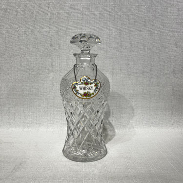 Decantador inglés de cristal tallado para whisky Crown Staffordshire