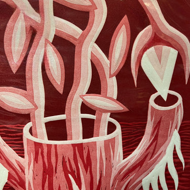 Michael Yaikel - Linoleo cinco colores 'Tronco rojo' Colección Exclusiva
