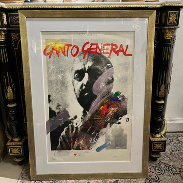 Gracia Barrios y José Balmes - Impresion gráfica homenaje a los 50 años del ‘Canto General’ 1/180 año 2000 Bucarest Art & Antiques