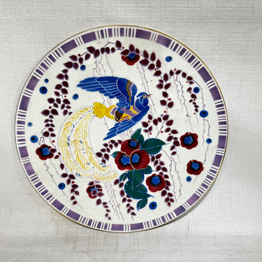 Plato decorativo francés pintado a mano Pomone Bon Marché modelo Keto años 1920
